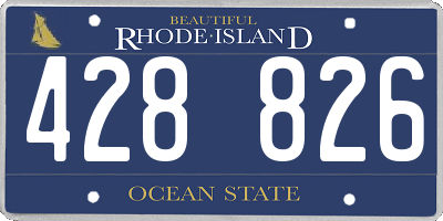 RI license plate 428826