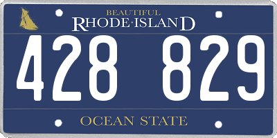 RI license plate 428829