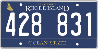 RI license plate 428831