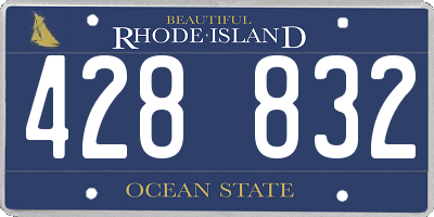 RI license plate 428832