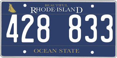 RI license plate 428833