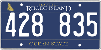 RI license plate 428835