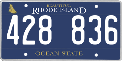RI license plate 428836