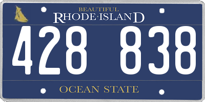 RI license plate 428838