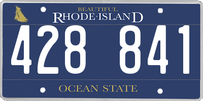 RI license plate 428841