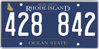 RI license plate 428842