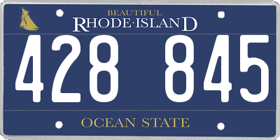 RI license plate 428845