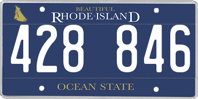 RI license plate 428846