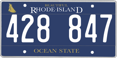 RI license plate 428847