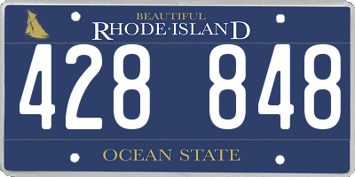 RI license plate 428848