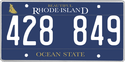 RI license plate 428849