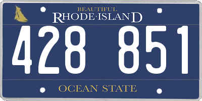 RI license plate 428851