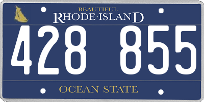 RI license plate 428855