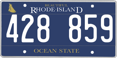 RI license plate 428859