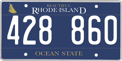 RI license plate 428860