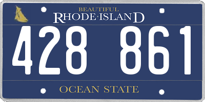 RI license plate 428861