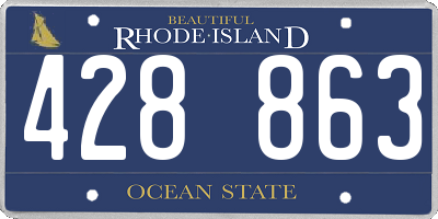 RI license plate 428863