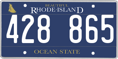 RI license plate 428865