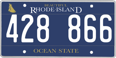 RI license plate 428866