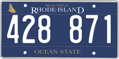 RI license plate 428871
