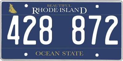 RI license plate 428872