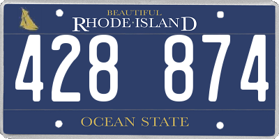 RI license plate 428874