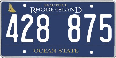 RI license plate 428875