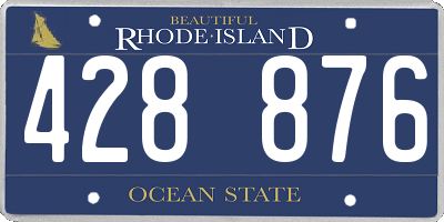 RI license plate 428876