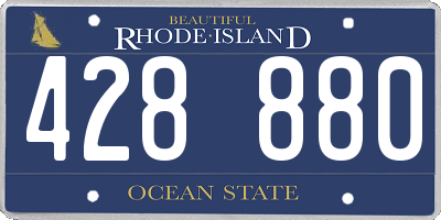 RI license plate 428880