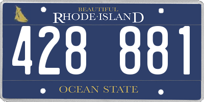 RI license plate 428881