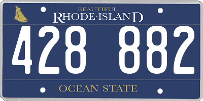 RI license plate 428882