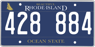 RI license plate 428884