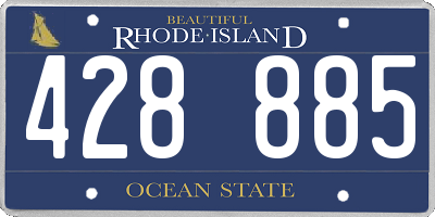 RI license plate 428885