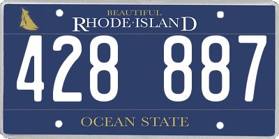 RI license plate 428887