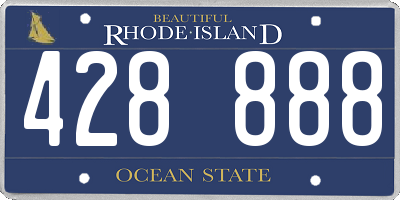 RI license plate 428888
