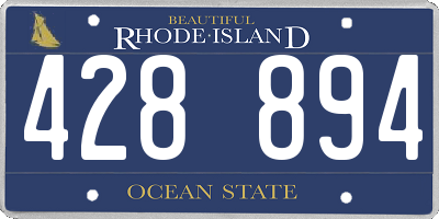 RI license plate 428894