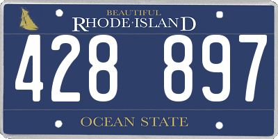 RI license plate 428897