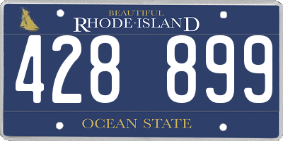 RI license plate 428899