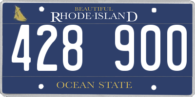 RI license plate 428900