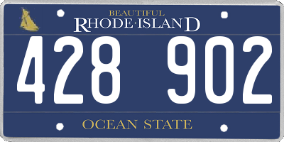 RI license plate 428902