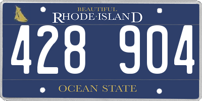 RI license plate 428904