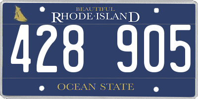 RI license plate 428905