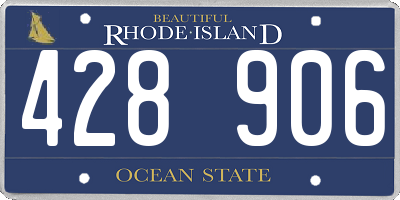 RI license plate 428906