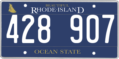 RI license plate 428907