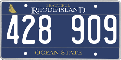 RI license plate 428909