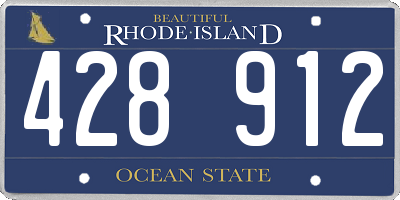 RI license plate 428912