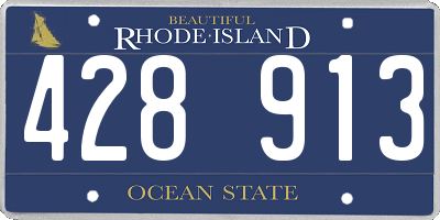RI license plate 428913
