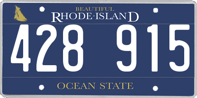 RI license plate 428915