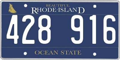 RI license plate 428916