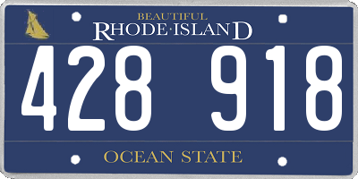 RI license plate 428918